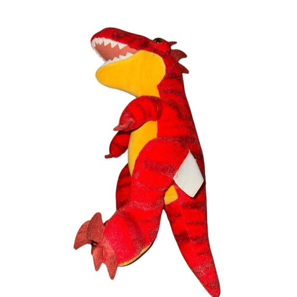 Build-A-Bear Workshop Red Raptor Dinosaur Plush Stuffed Animal 19 in
